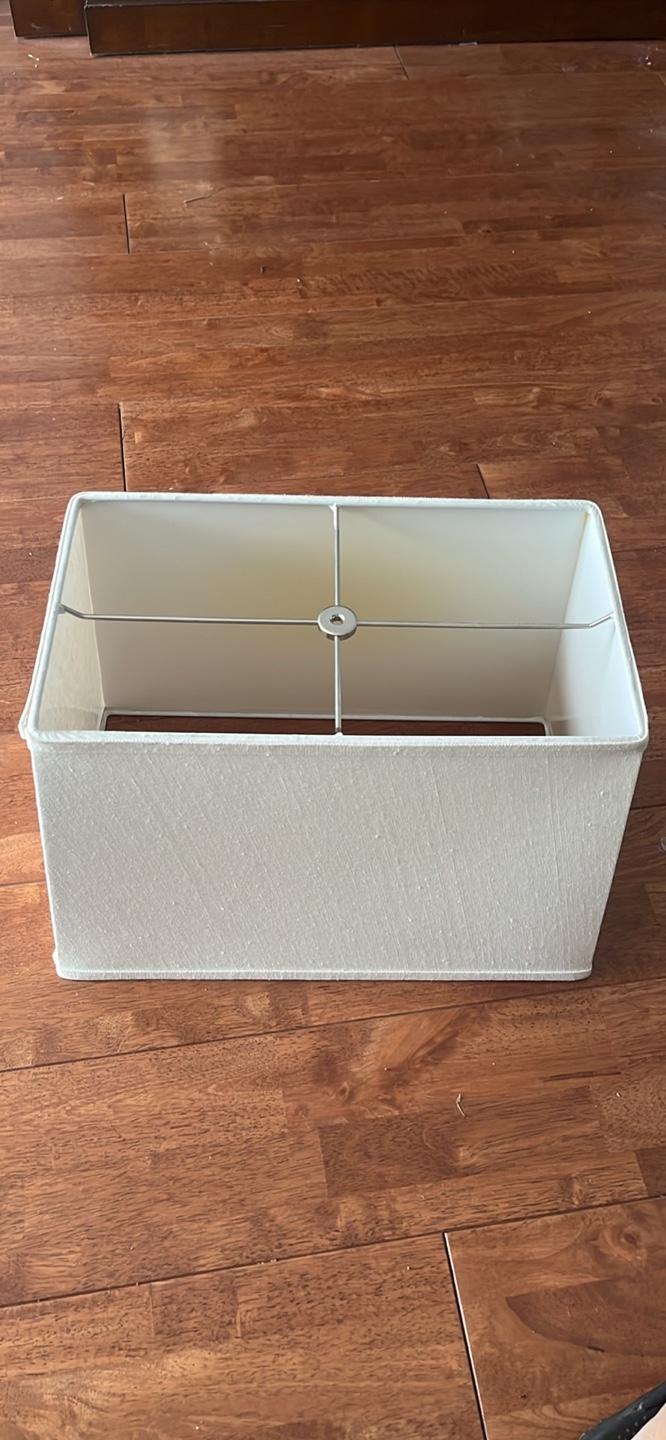 Rectangular Lamp Shade, Off White, Fabric