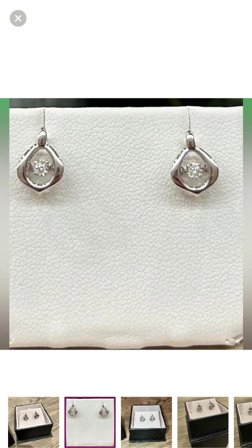 10k Gold 0.04 ctw Diamond Round Floating Diamond Earrings image indicator(2)