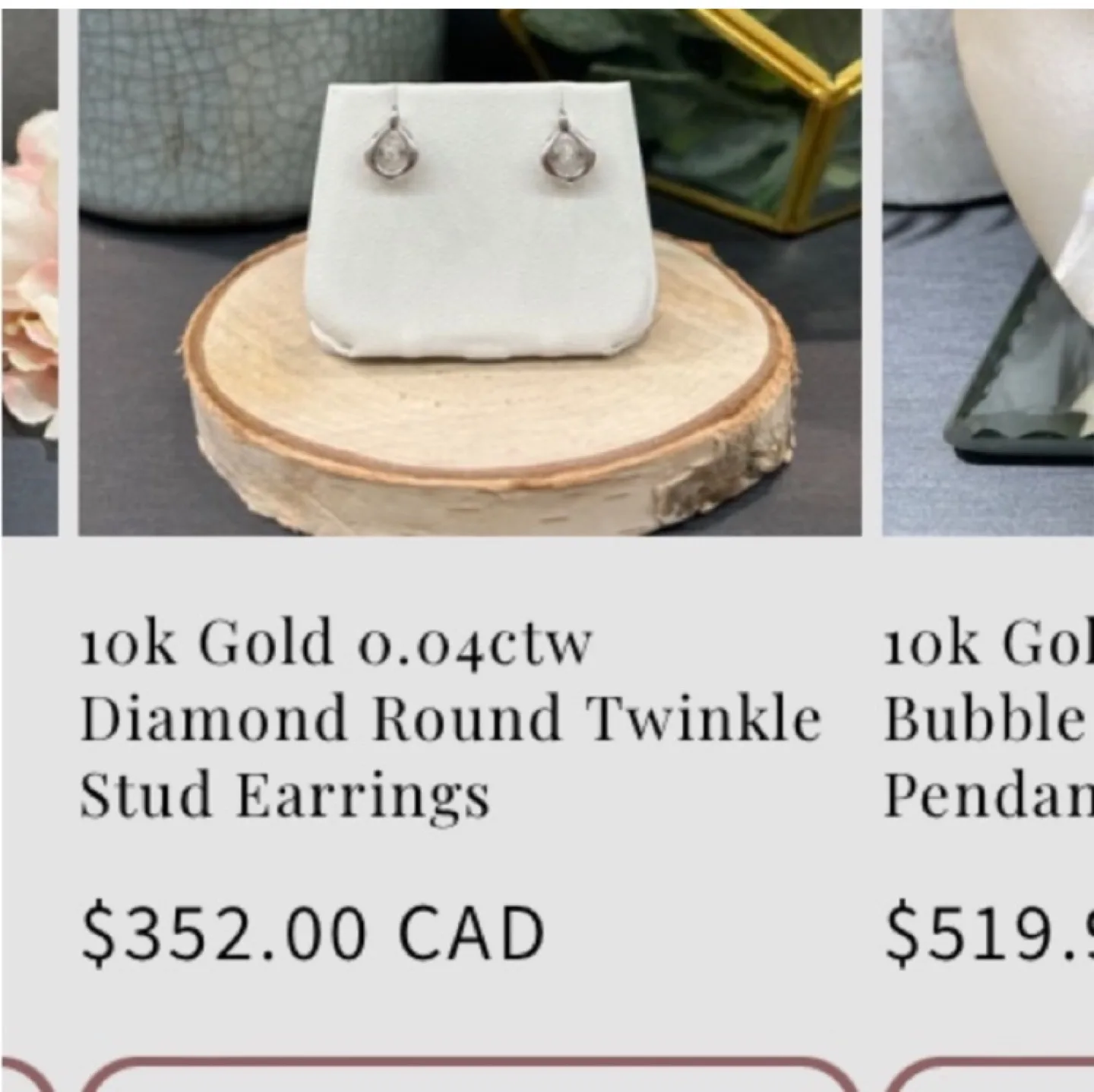 10k Gold 0.04 ctw Diamond Round Floating Diamond Earrings image indicator(7)