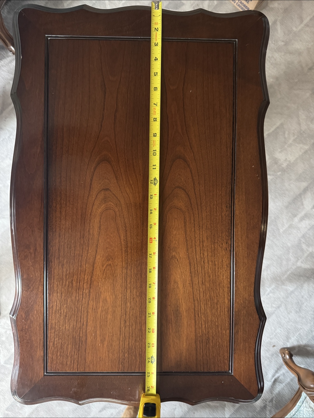 Vintage Wooden End Table with Two Drawers - photo 2