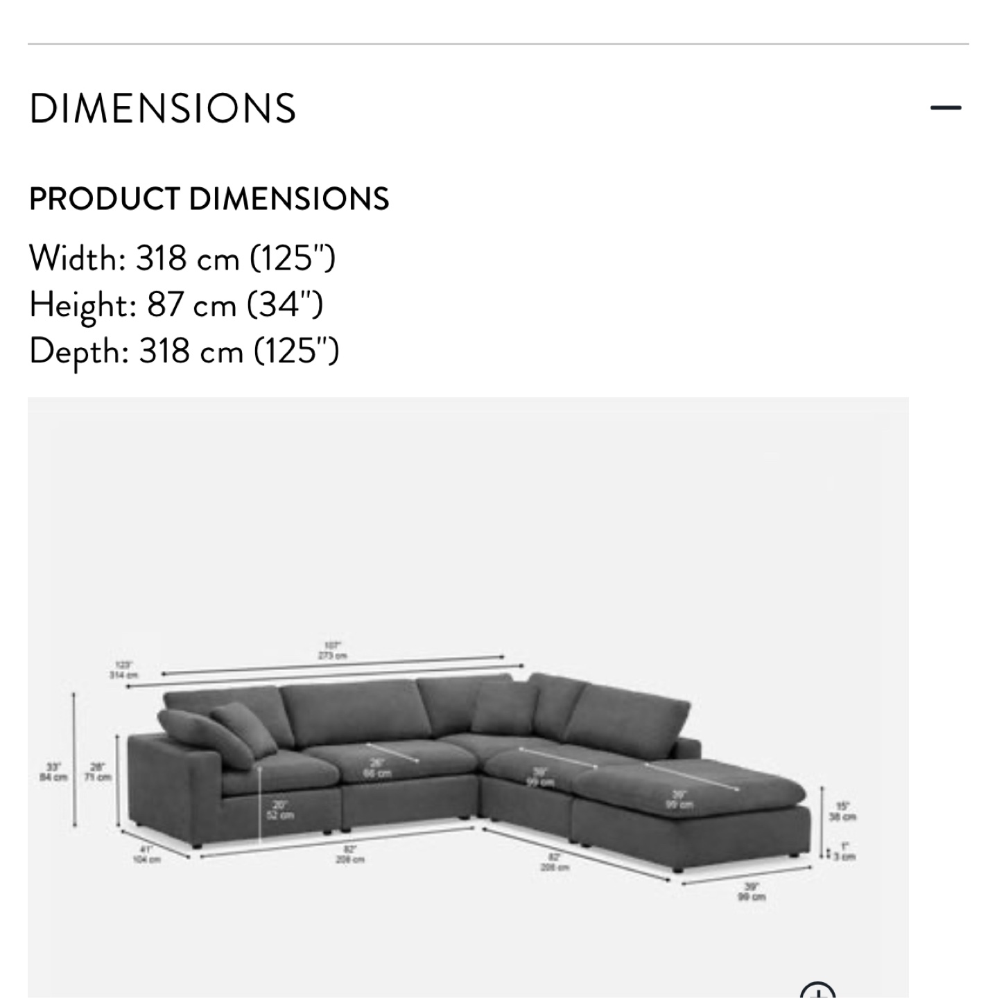 Large Sectional Sofa - Beige Linen