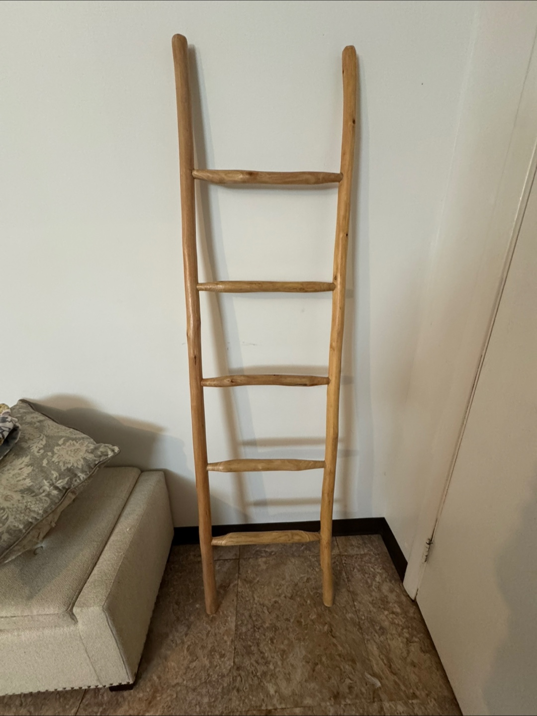 Wooden Ladder Shelf - Rustic Decor