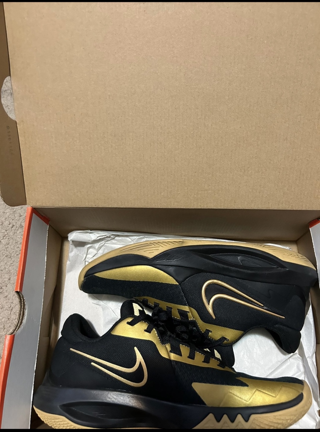 Nike Black and Gold Basketball Shoes - photo 2