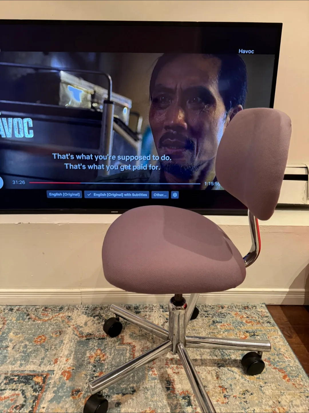 Padded Swivel Task Chair with Chrome Base image indicator(3)