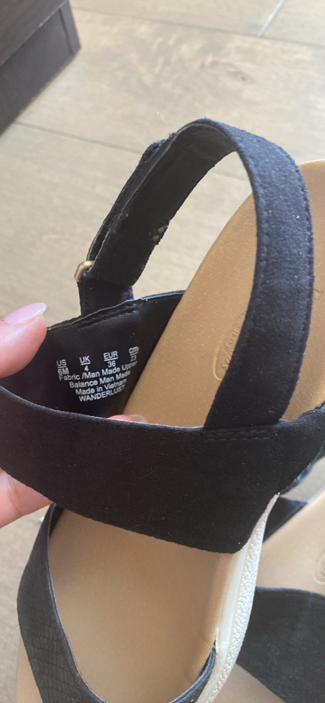 BEWANDERED Women's Black Sandals - Size 6 US 8 - photo 3