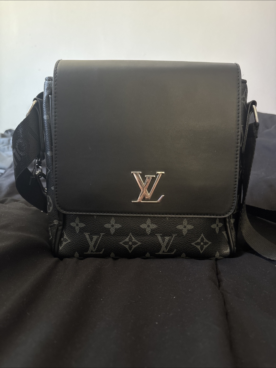 Black Louis Vuitton Messenger Bag