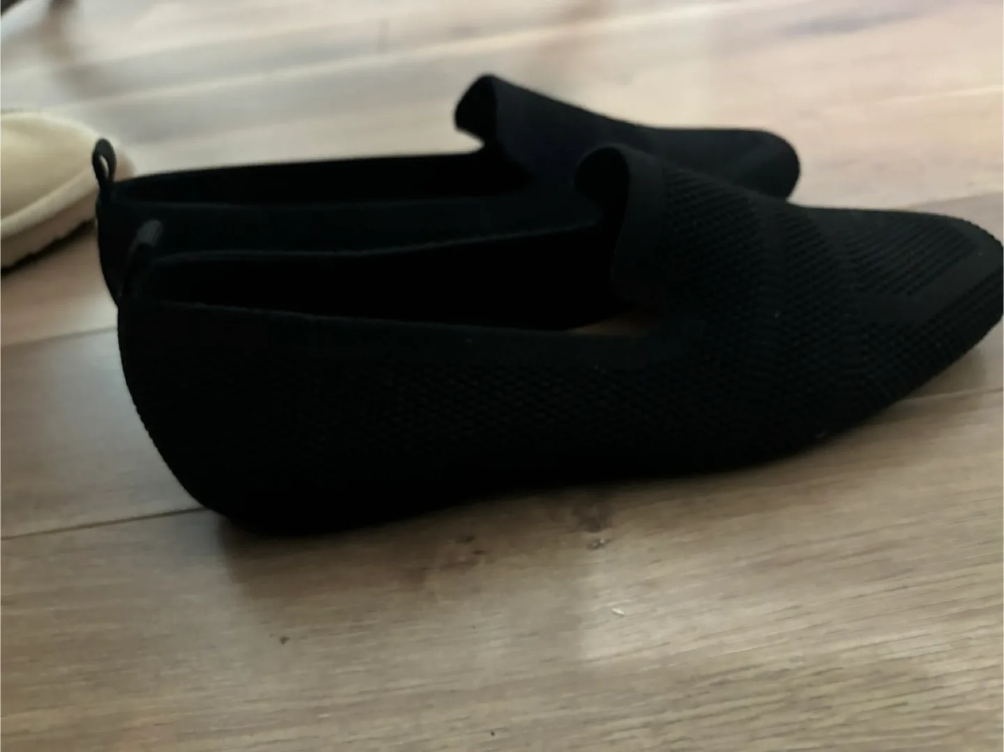 Women's Black Knit Slip-On Loafers thumbnail
