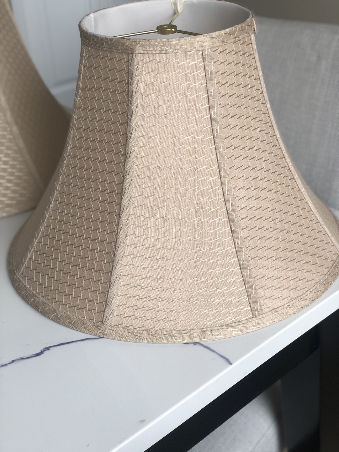 Pair of Beige Lamp Shades - photo 3