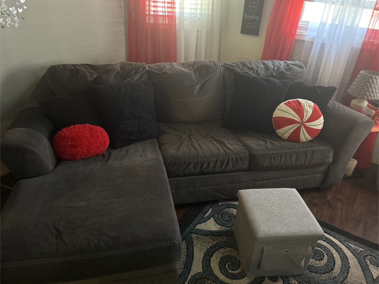 💚 Gray Sectional Sofa L-shape reversible - photo 2