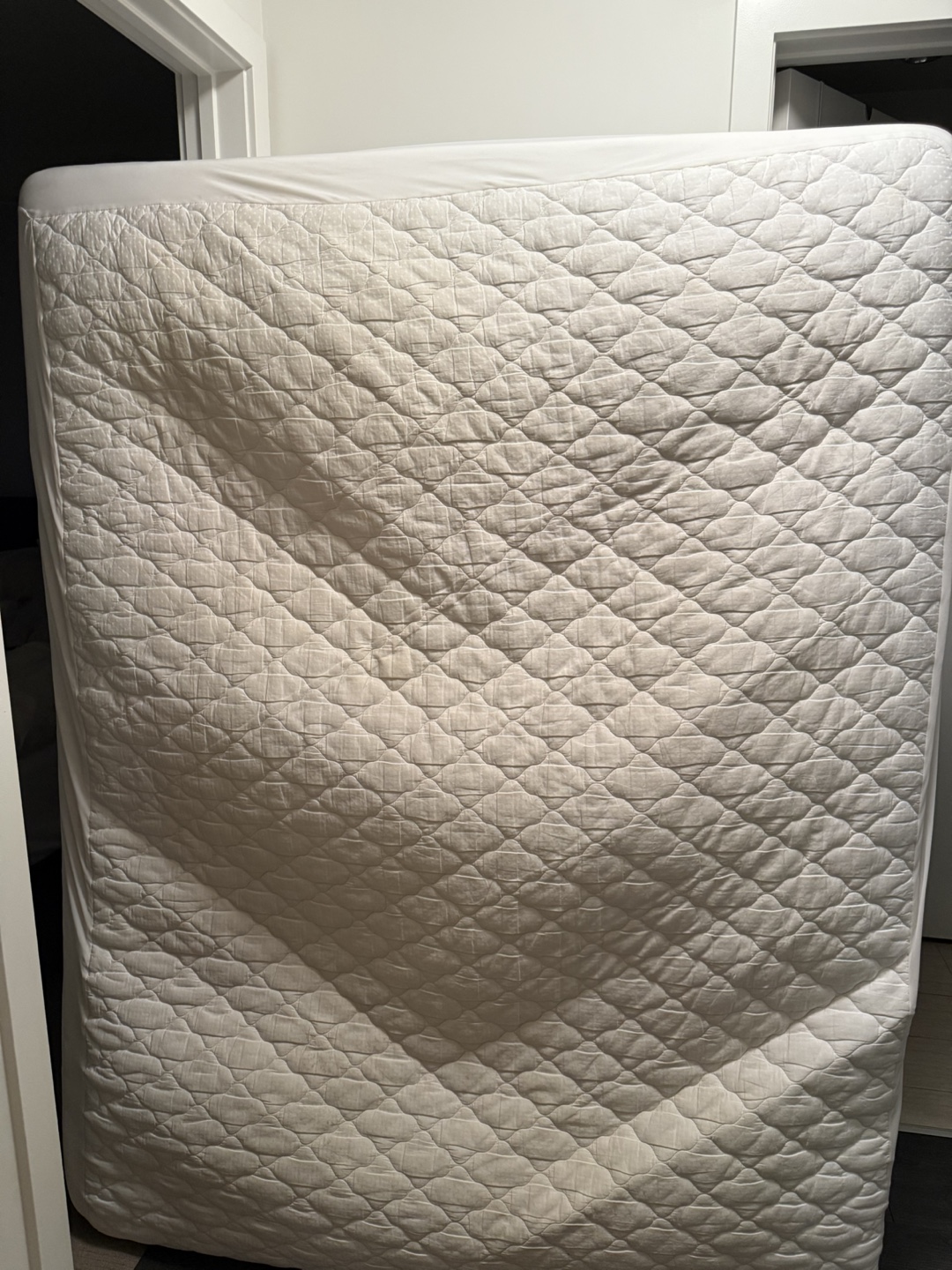 Mattress, headboard and bed frame