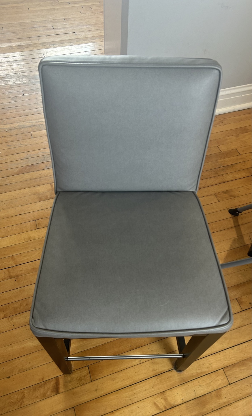 Set of 4 Gray Counter Height Stools