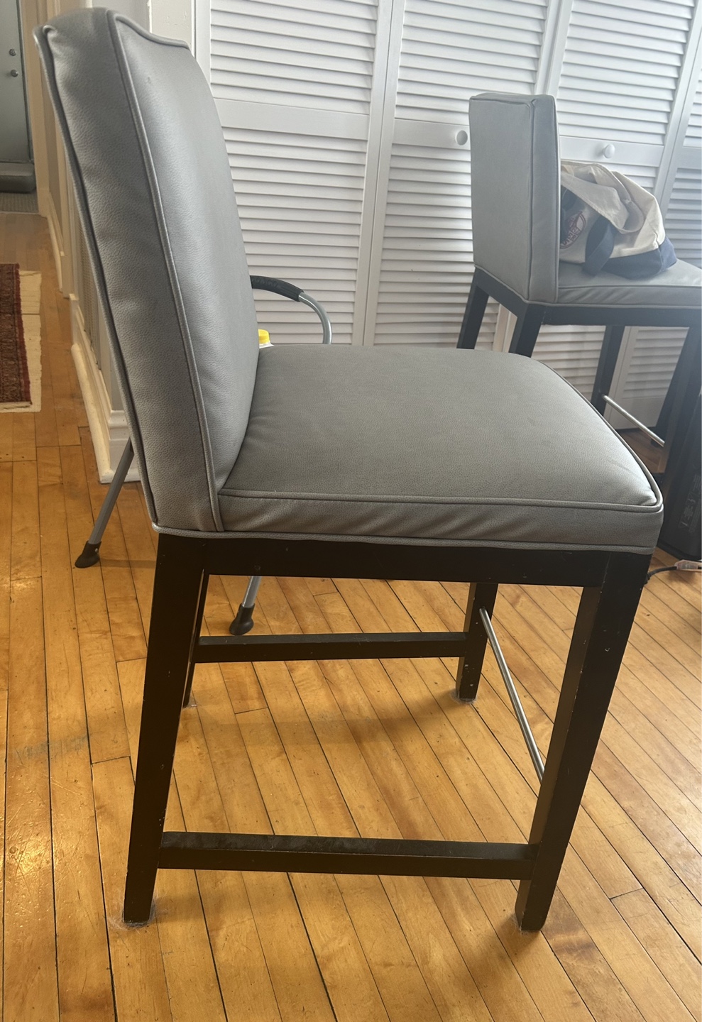 Set of 4 Gray Counter Height Stools - photo 2
