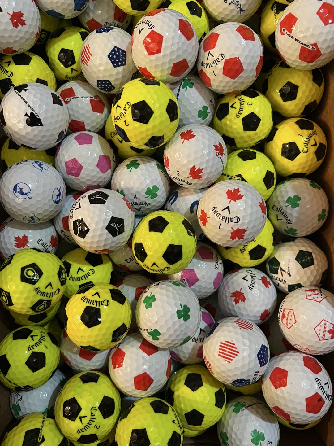 Assortment of Callaway Chrome Soft Truvis Golf Balls