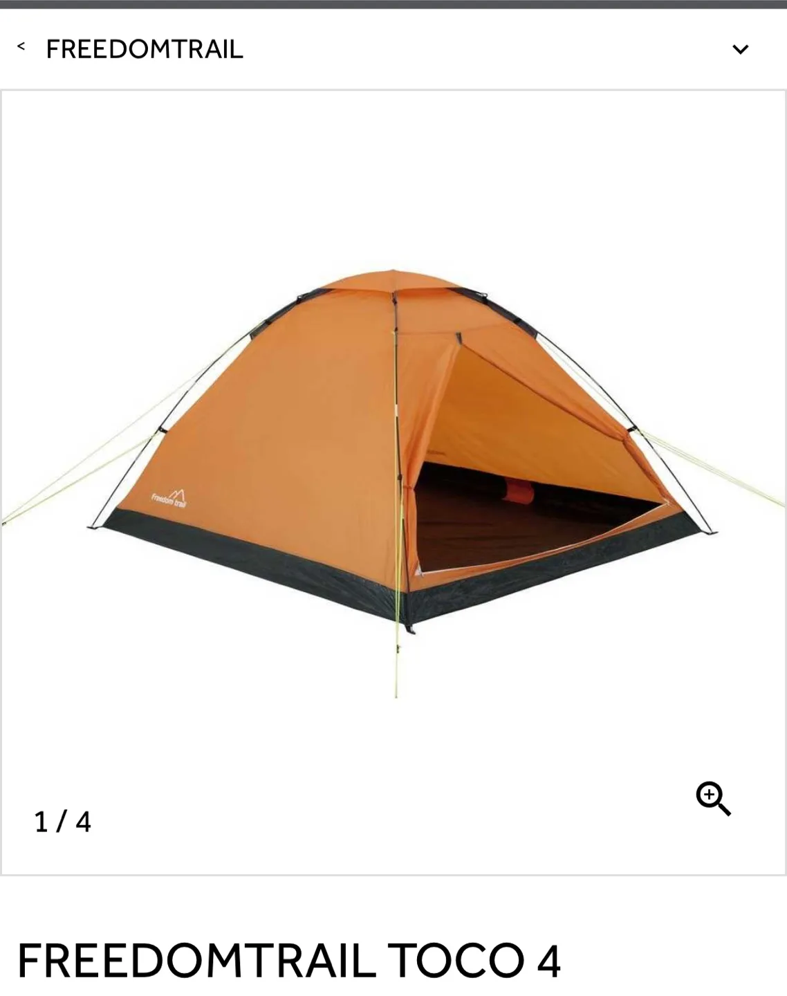 Freedom Trail Toco 4 Person Tent thumbnail