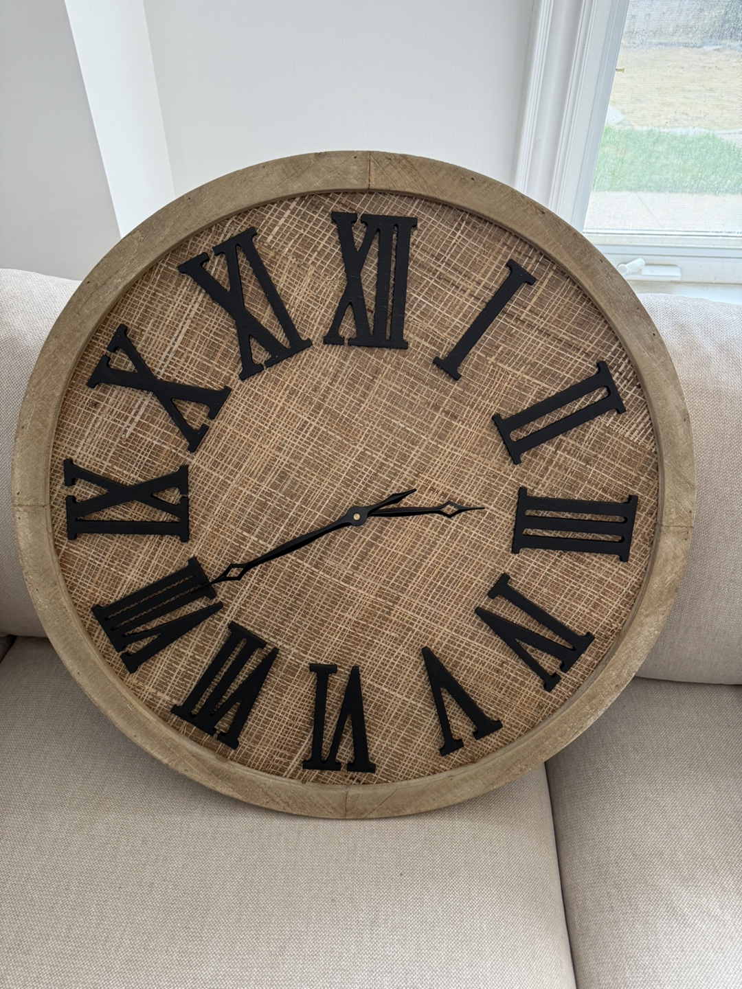 Large Farmhouse Wall Clock with Roman Numerals - photo 3