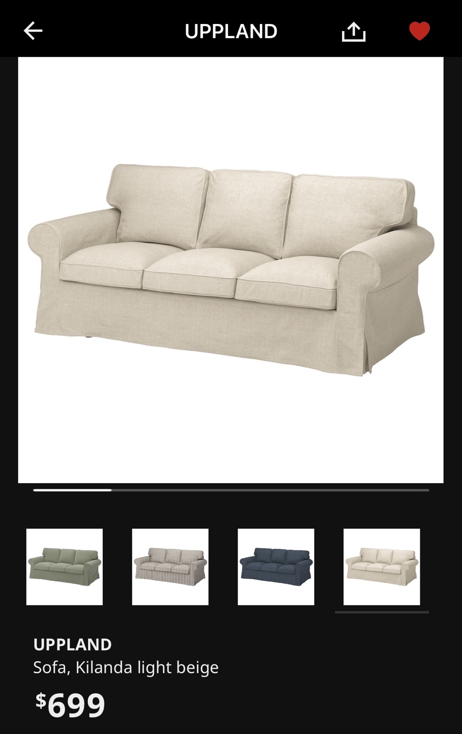IKEA UPPLAND Sofa - Kilanda Light Beige - photo 3