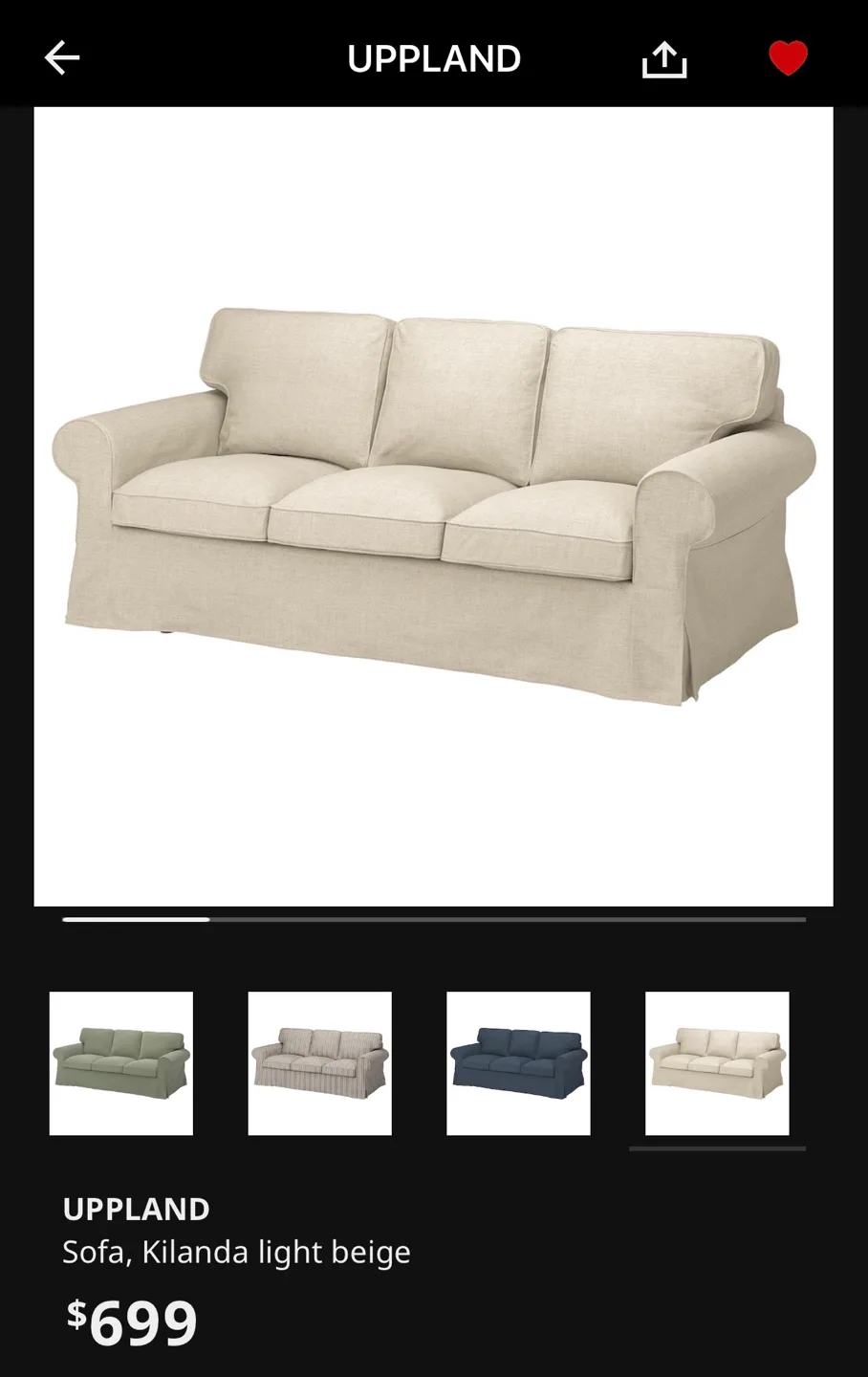 IKEA UPPLAND Sofa - Kilanda Light Beige image indicator(3)
