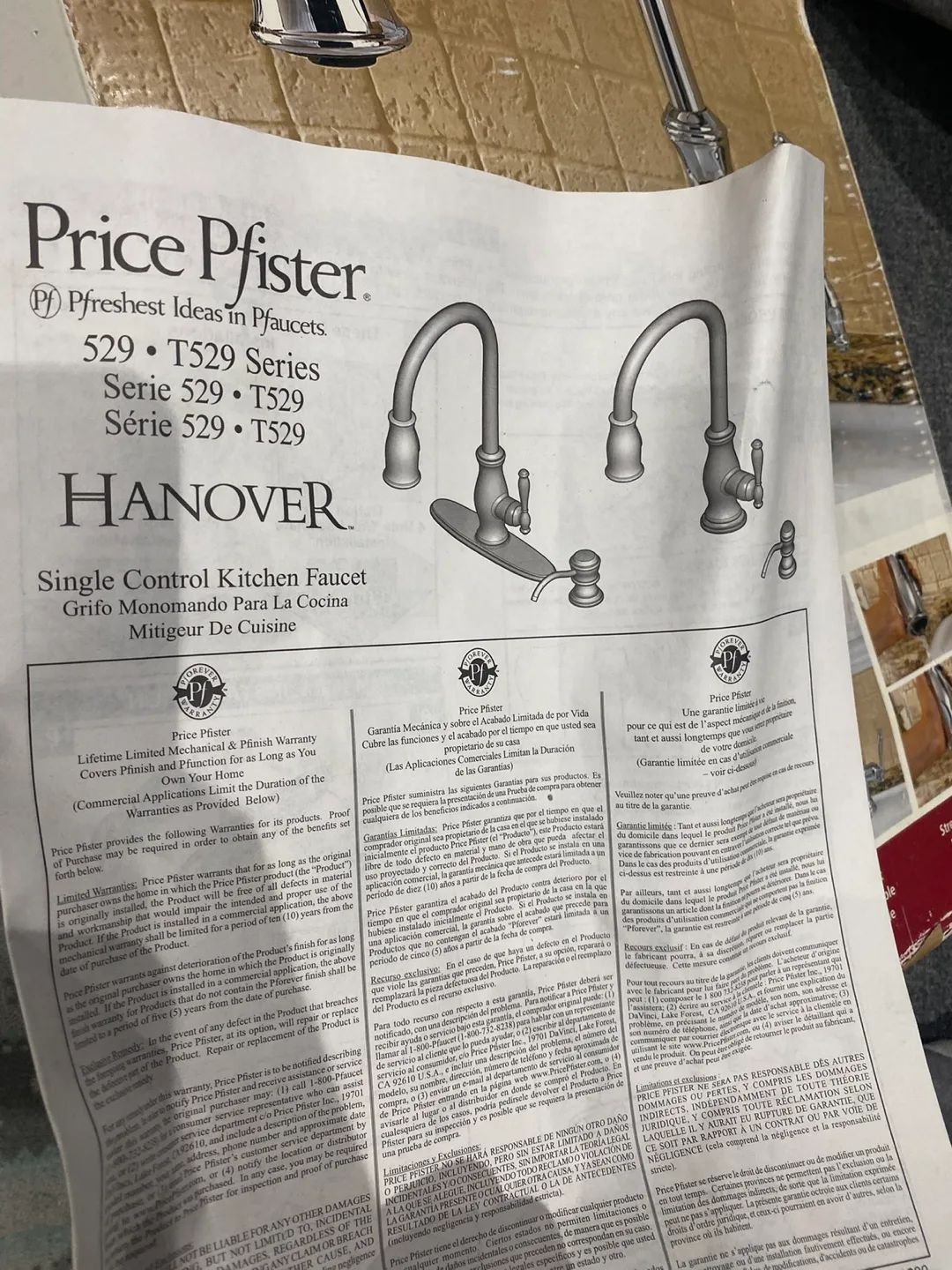 Price Pfister Hanover Kitchen Faucet - New in Box image indicator(3)