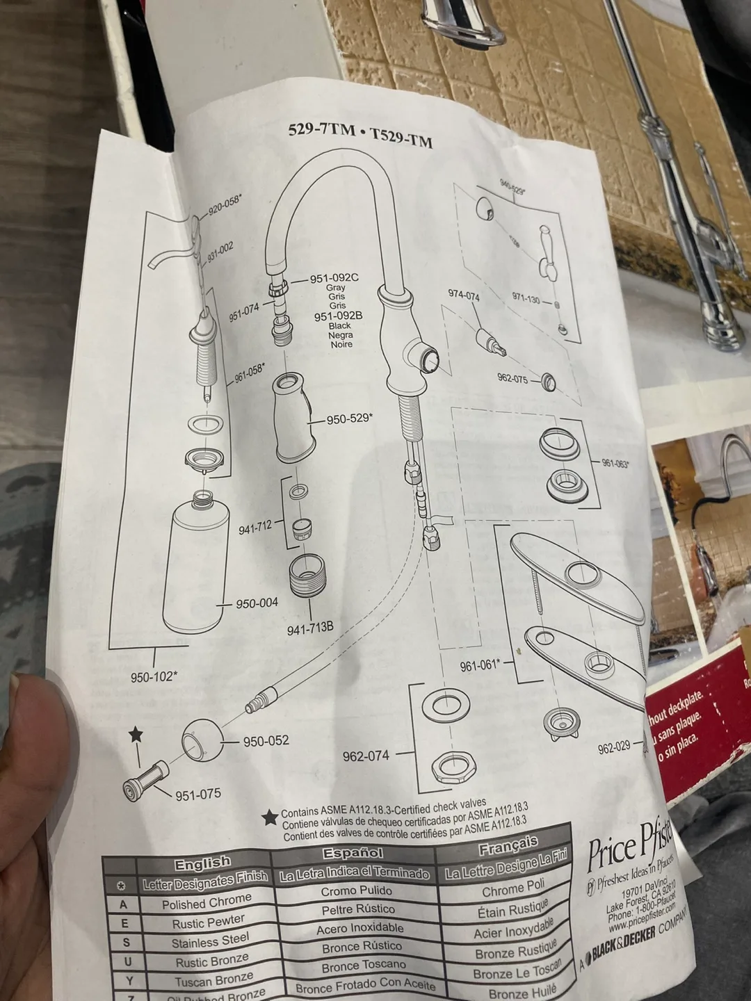 Price Pfister Hanover Kitchen Faucet - New in Box image indicator(2)