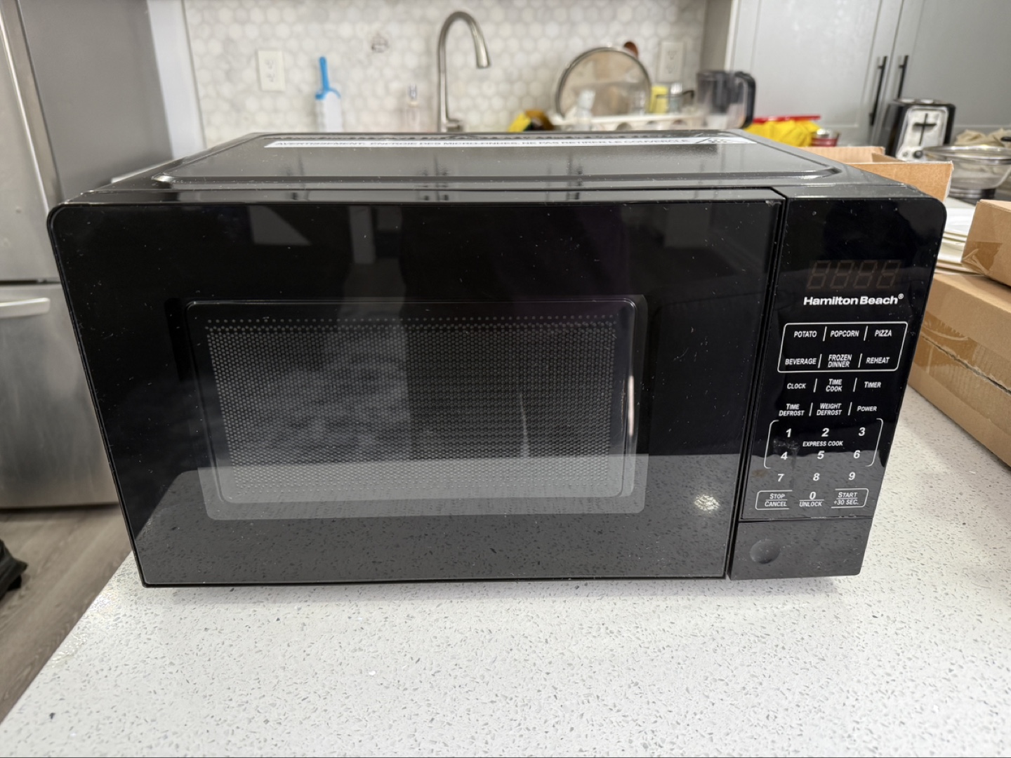 Hamilton Beach 0.7 cu ft 700W Compact Size Microwave, Black