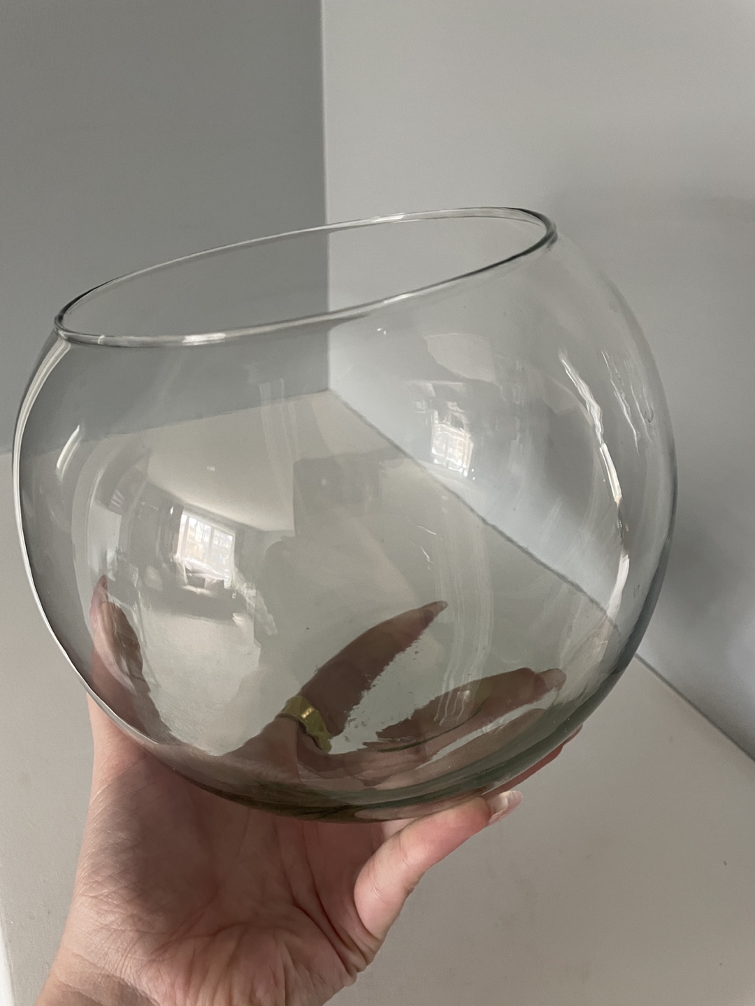 Clear Glass Bowl - Decorative vase or Planter - photo 2