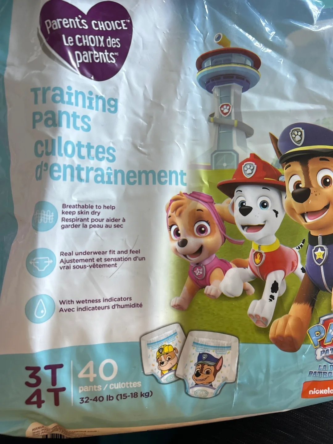 Parent's Choice Paw Patrol Training Pants Size 3T-4T thumbnail