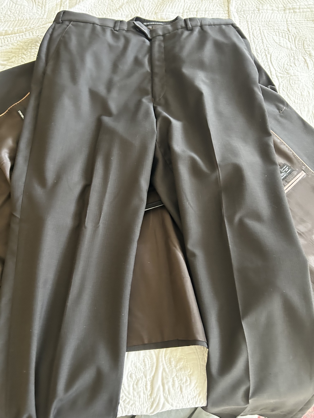 Men's Jones New York Dark Brown Suit Size 44T - photo 4