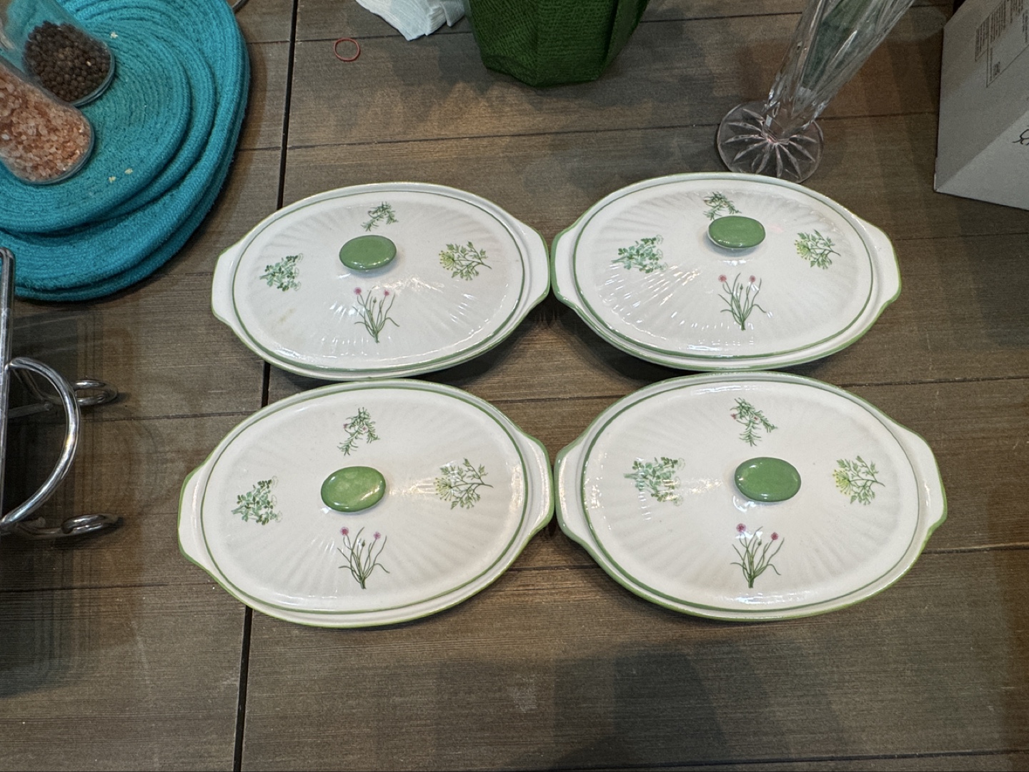 Set of four herb-themed dishes  rectangular baking dish - photo 3