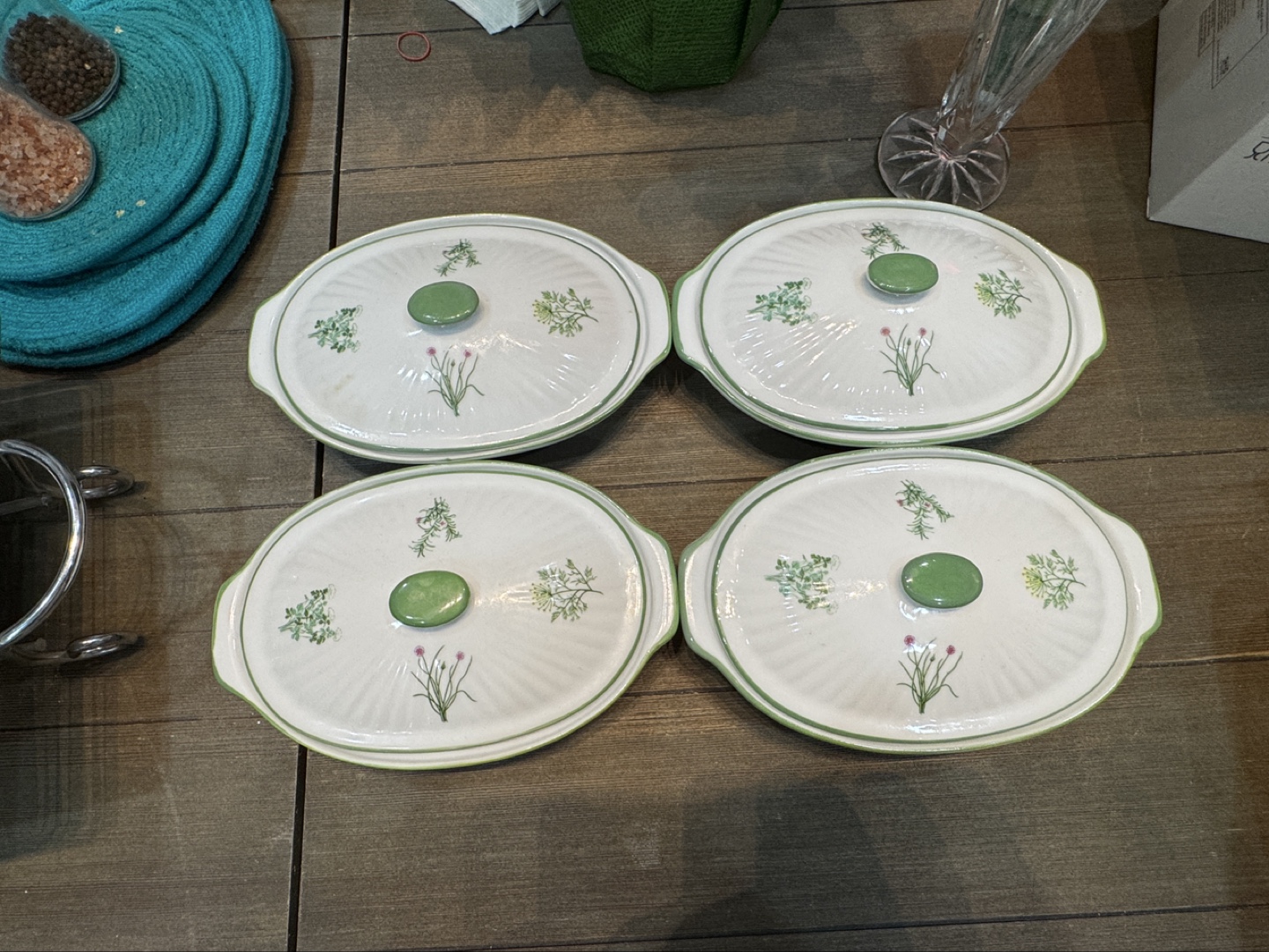 Set of four herb-themed dishes  rectangular baking dish - photo 2