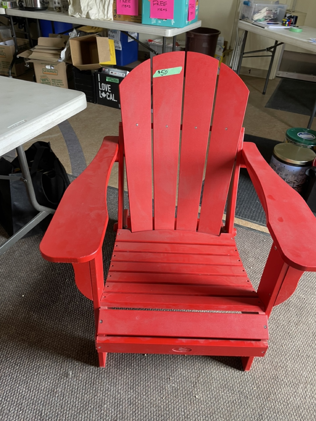 Red Adirondack Chair