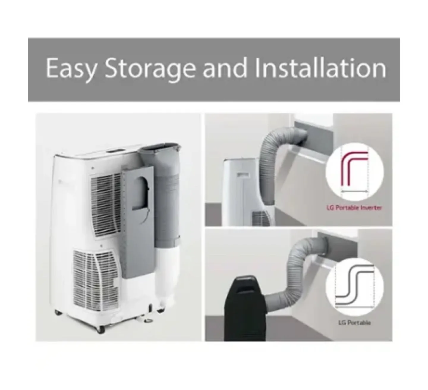 LG 14,000 BTU Smart Portable Air Conditioner - White image indicator(9)
