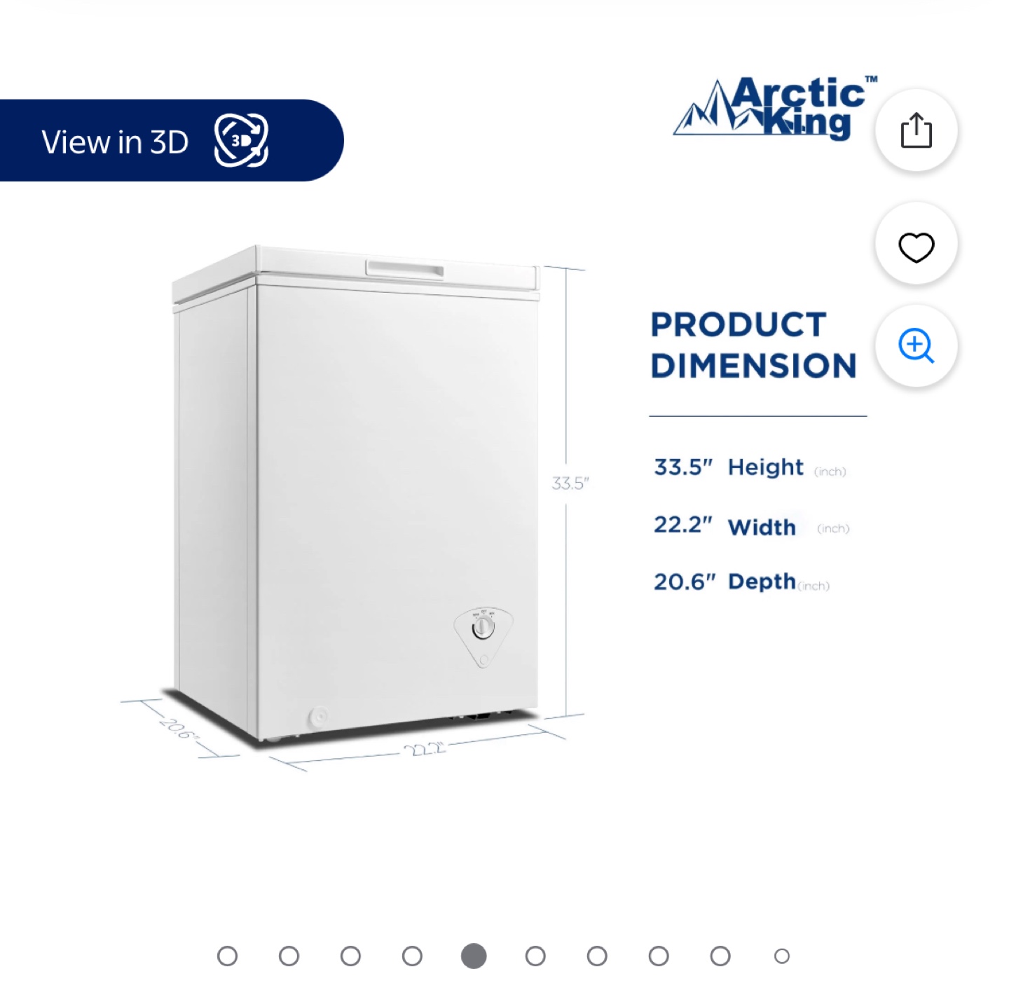 Arctic King Chest Freezer - 3.5 cu ft - photo 2