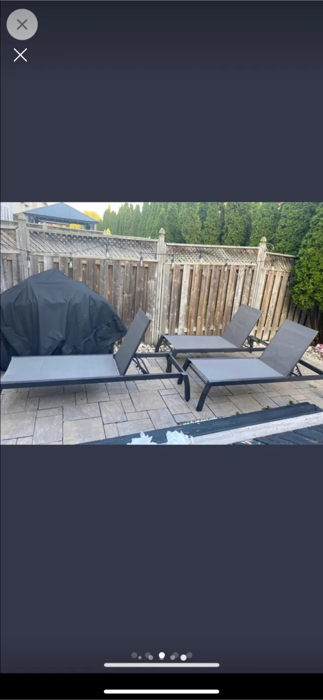 Pair of Outdoor Chaise Lounge Chairs image indicator(2)