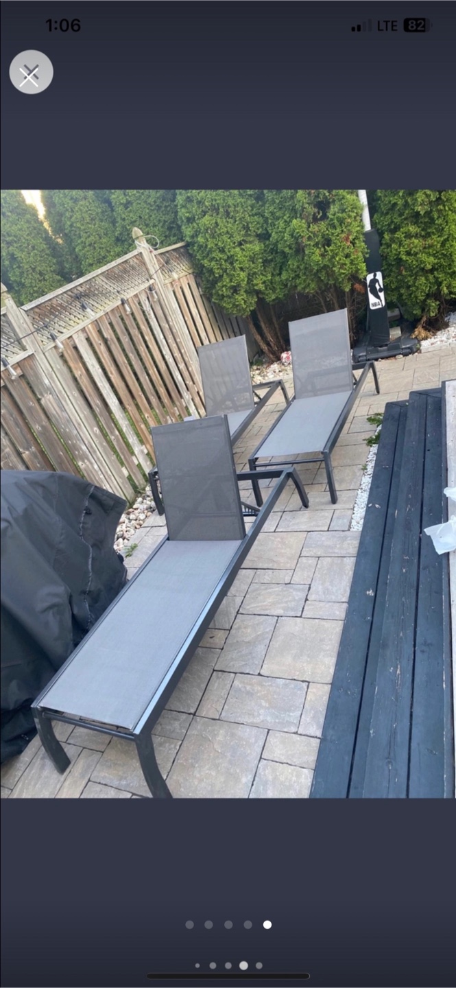 Pair of Outdoor Chaise Lounge Chairs