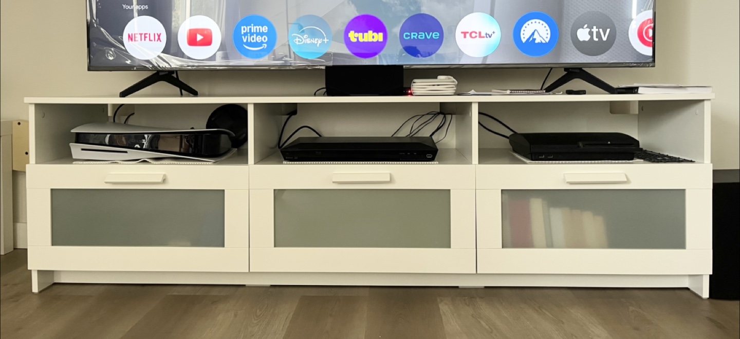 White TV Stand Media Console