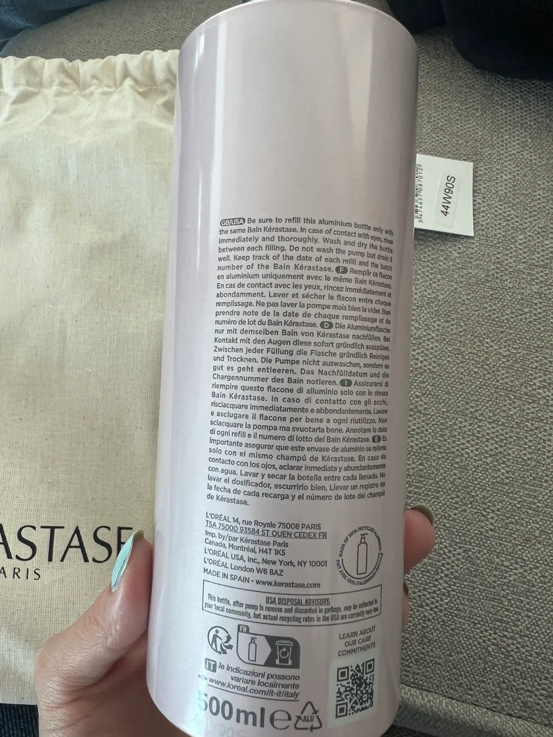 Kérastase Shampoo Refill Bottle- 500ml *EMPTY* image indicator(3)
