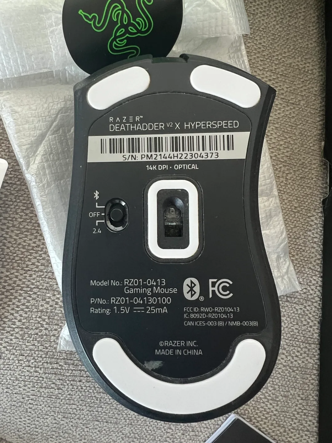 Razer DeathAdder V2 X Hyperspeed Wireless Gaming Mouse image indicator(6)