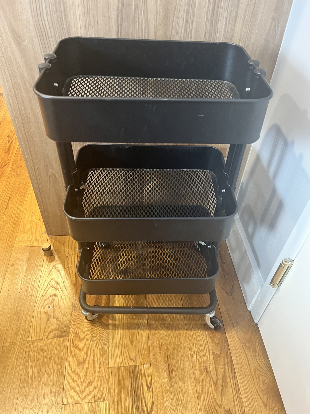 Black 3-Tier Rolling Cart - photo 3