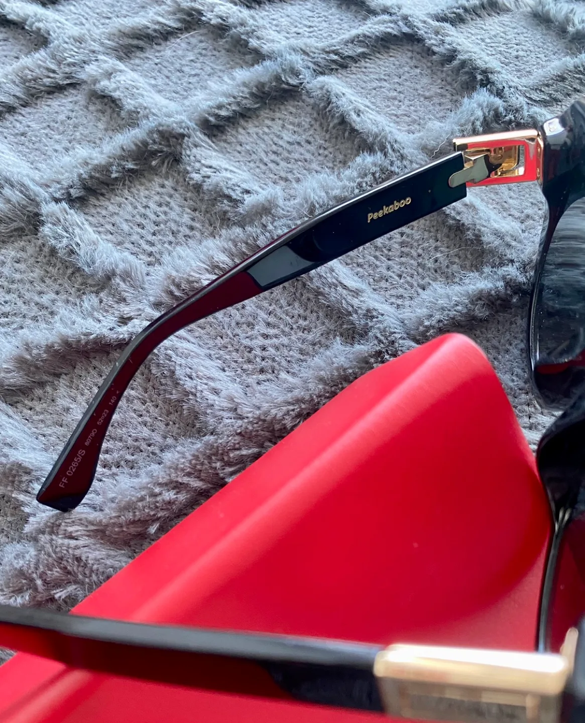 Fendi Black Cat Eye Sunglasses with Case image indicator(6)