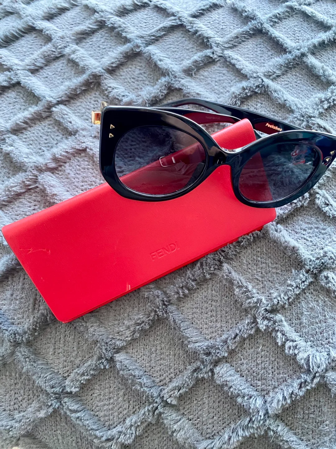 Fendi Black Cat Eye Sunglasses with Case thumbnail
