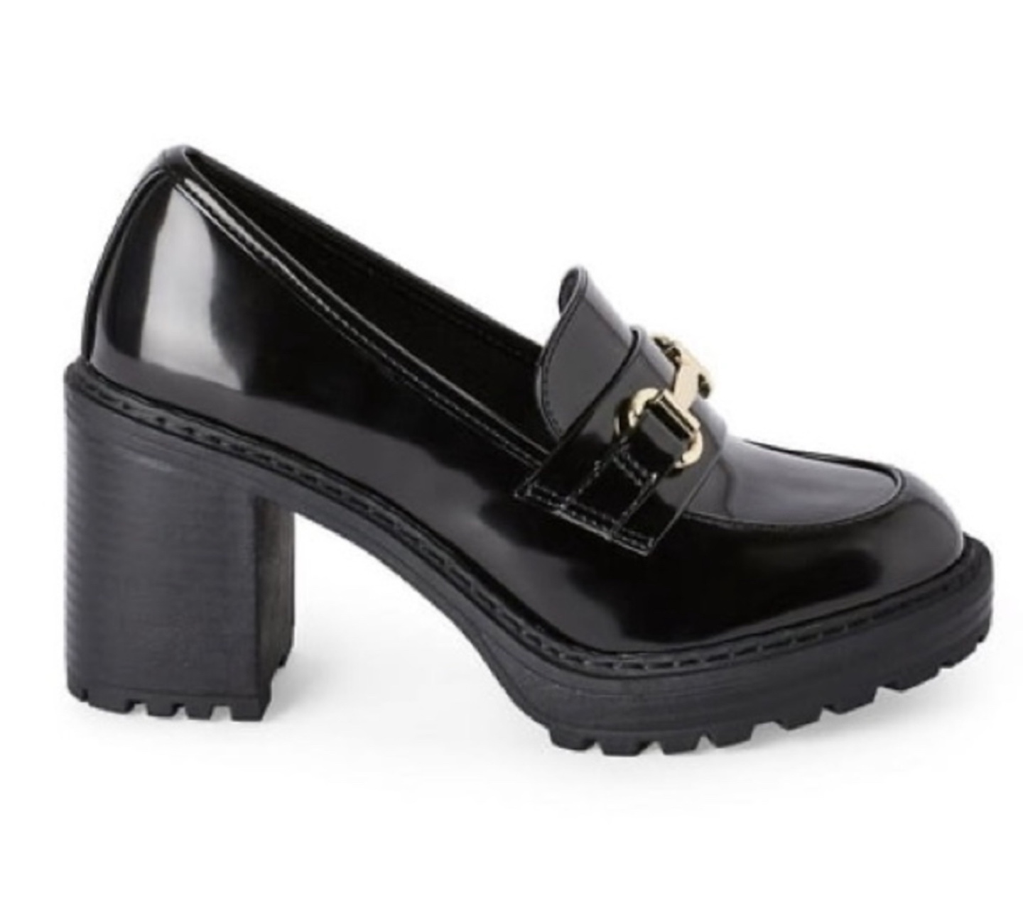 Madden NYC Black Patent Leather Platform Loafers - photo 3