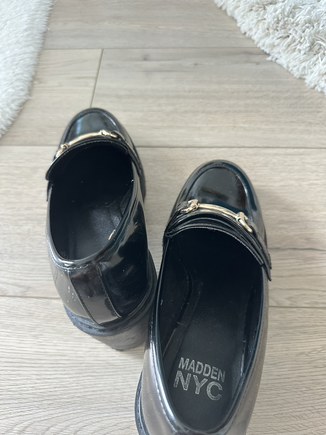 Madden NYC Black Patent Leather Platform Loafers - photo 5