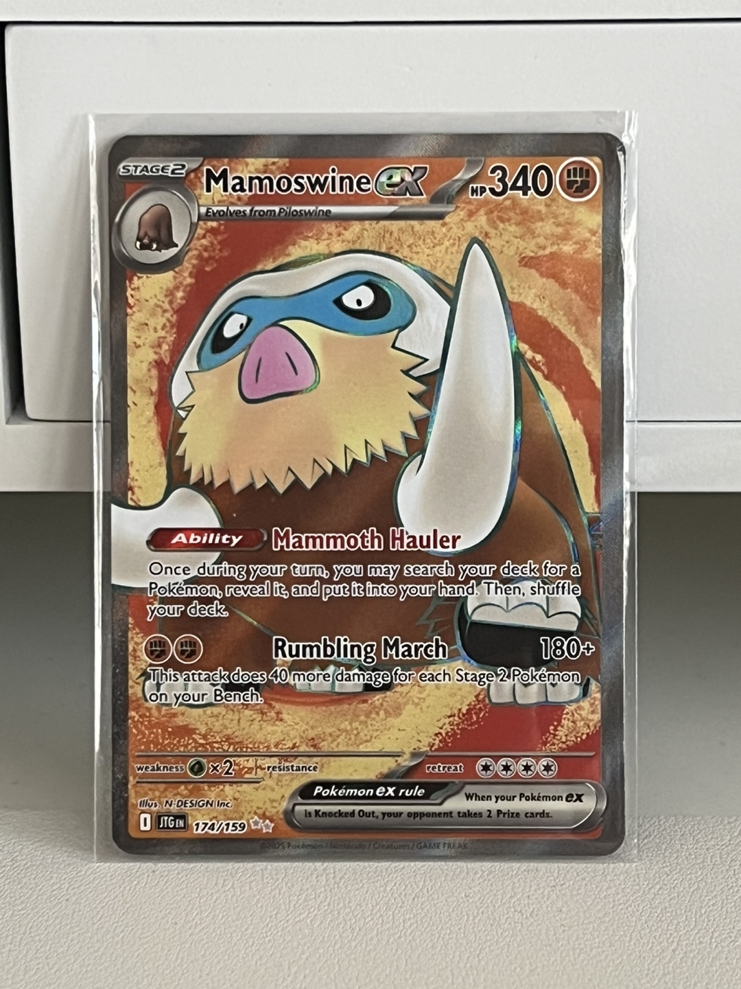 Pokemon Card - Mamoswine EX 174/159
