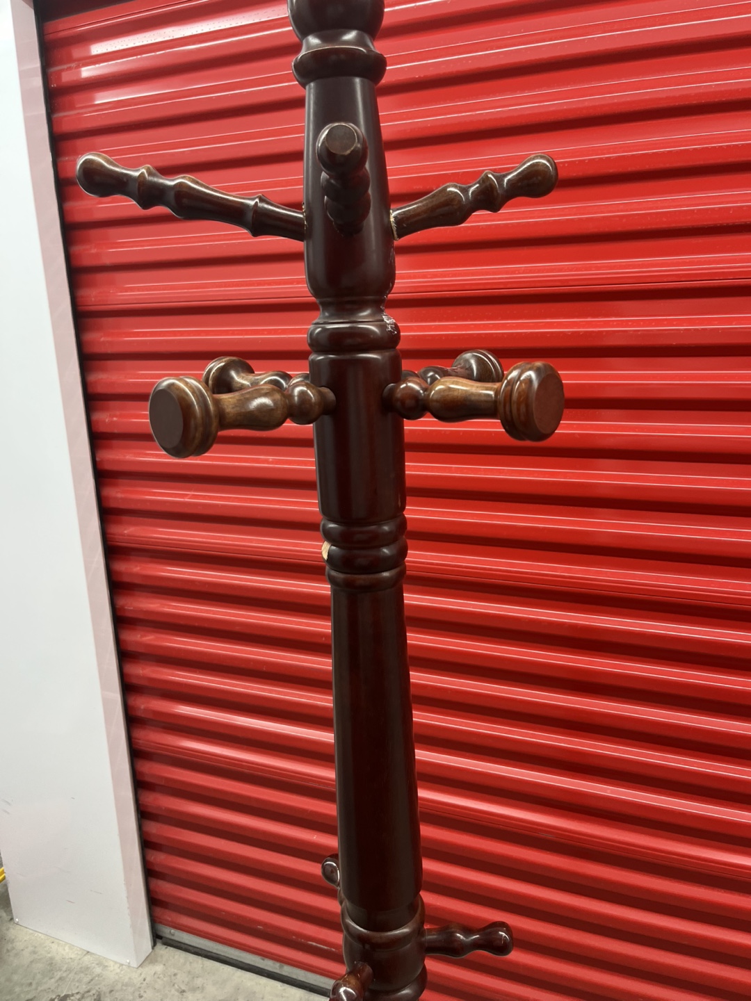 Dark Brown Wooden Coat Rack - photo 2