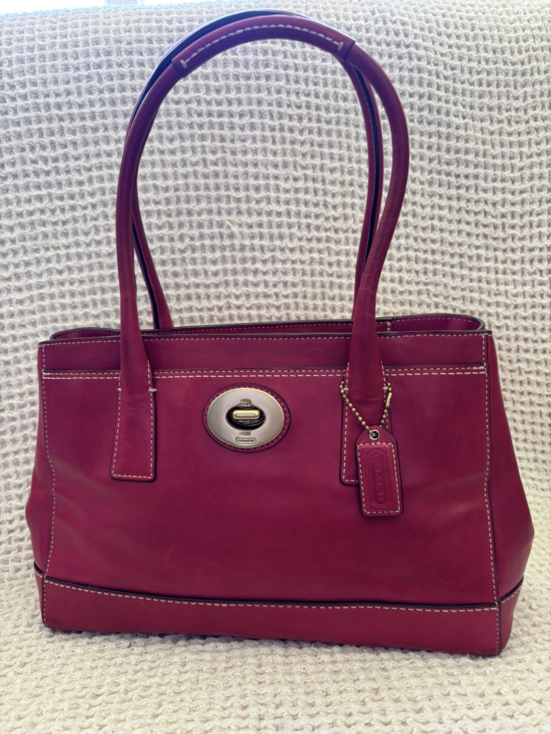 Vintage Coach Leather Tote Bag