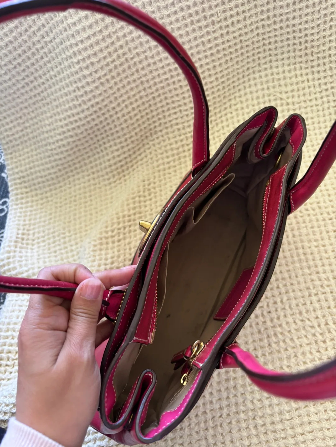 Vintage Coach Leather Tote Bag image indicator(10)