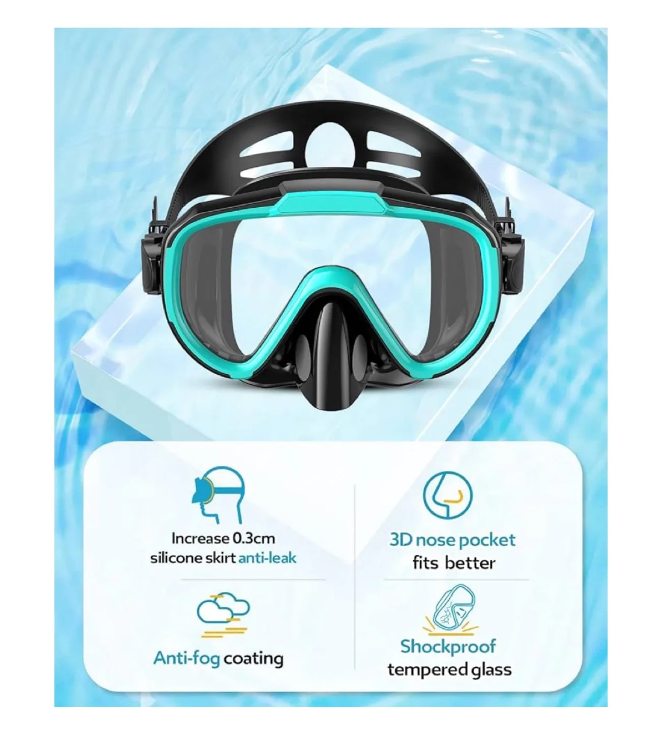 Venqiedo Adult Snorkel Set with Fins image indicator(3)