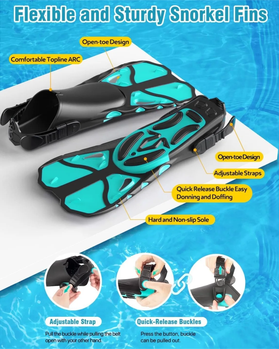 Venqiedo Adult Snorkel Set with Fins image indicator(4)