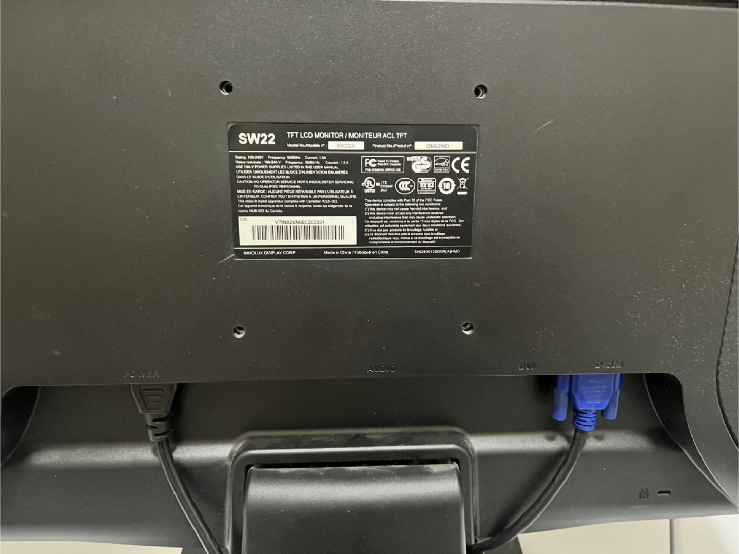 Dell SW22 22-inch LCD Monitor💚 - photo 2