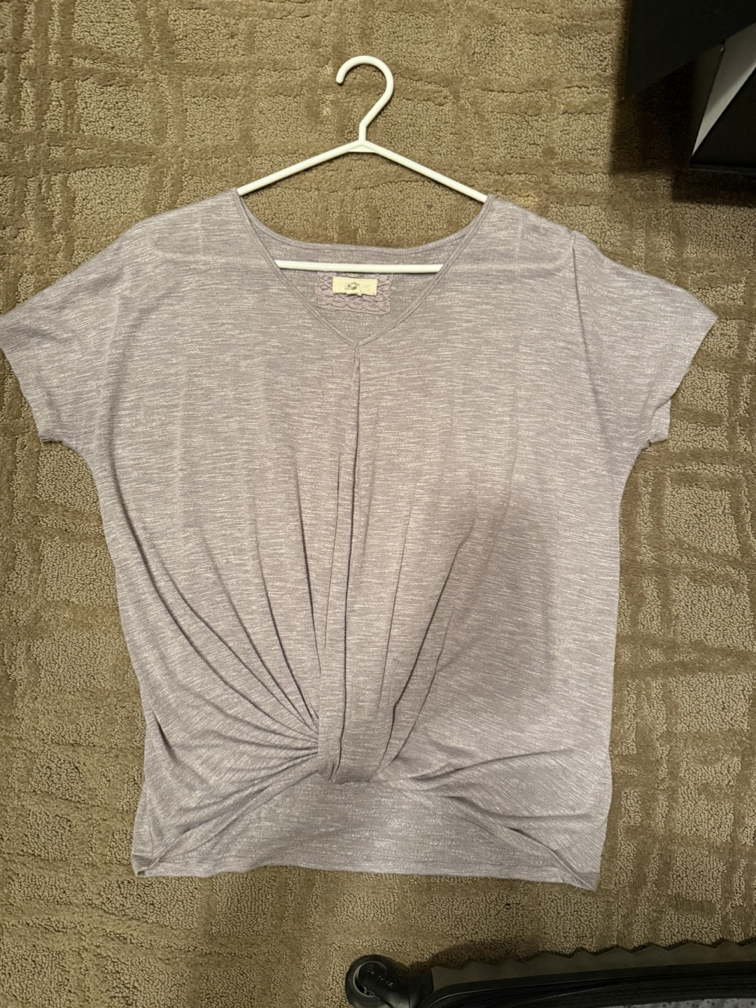 Light purple Knotted Front T-Shirt